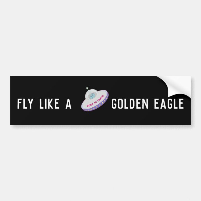 Modern Flying Saucer Bumper Sticker (Front)