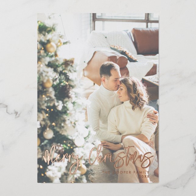 Modern Foil Christmas Card (Front)