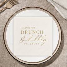 Modern Foil Gold Brunch and Bubbly Bridal Shower