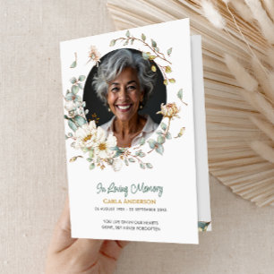 Modern Folded 4-Page 3-Photo Celebration of Life P Program