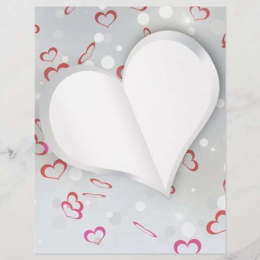 Modern Folded Paper Heart - Letterhead (Front)