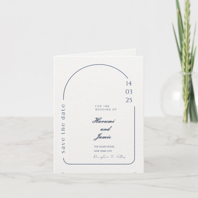 Modern Folded Wedding Invite – Elegant & Fun (Front)