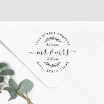 Modern Foliage Future Mr Mrs Wedding Address Self-inking Stamp<br><div class="desc">Custom-designed wedding return address self inking stamp featuring modern hand calligraphy with foliage design. Perfect for adding a touch of style to wedding/housewarming announcements,  invitations,  cards,  and more!</div>
