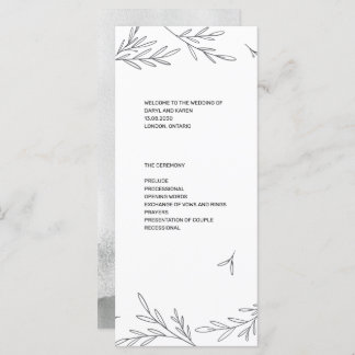 Modern Foliage Party Flat Program