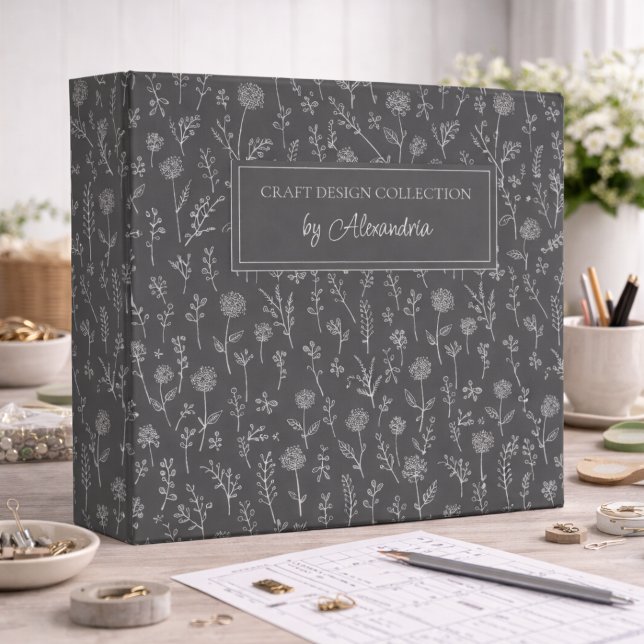 Modern Foliage Pattern Keeper 3 Ring Binder (Creator Uploaded)