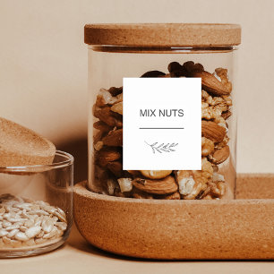 Modern Foliage Waterproof Kitchen Spice Jar Label