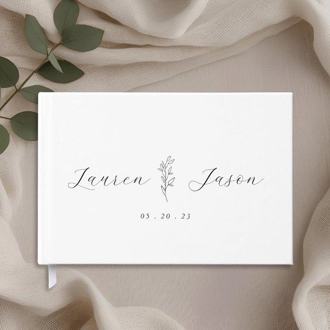 Modern Foliage Wedding Guest Book (Creator Uploaded)
