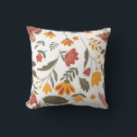 Modern Folk Art Farm Autumn Fall Florals Throw Pillow<br><div class="desc">Modern Folk Art Farm Autumn Fall Florals Pattern Throw Pillow</div>