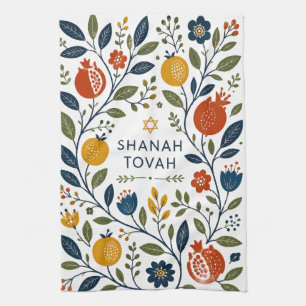 Modern Folk Art Shana Tovah Botanical Kitchen Towel