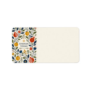 Modern Folk Art Shana Tovah Botanical  Label