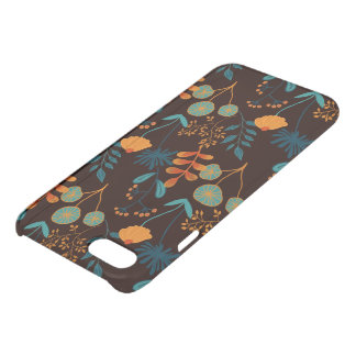 Modern Folk Botanical w/ Dark Chocolate Background iPhone SE/8/7 Case