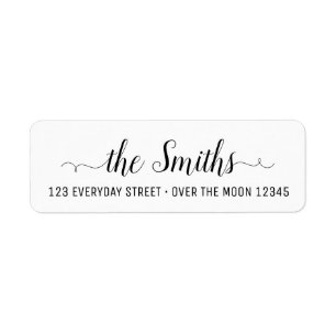 Modern Font Family Name Elegant Simple Rectangular Label