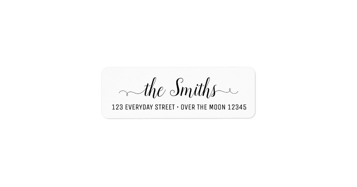 Modern Font Family Name Elegant Simple Rectangular Label | Zazzle.com