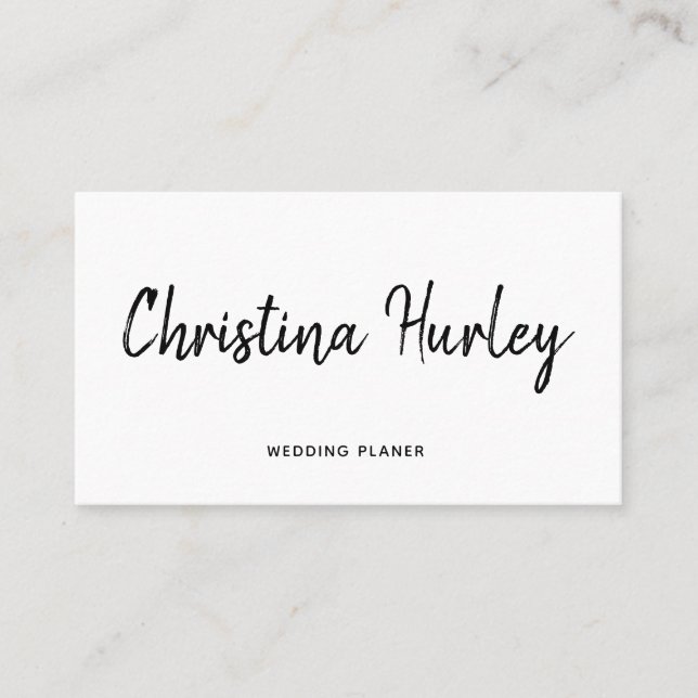 Modern font graphics typography stylish business card (Front)