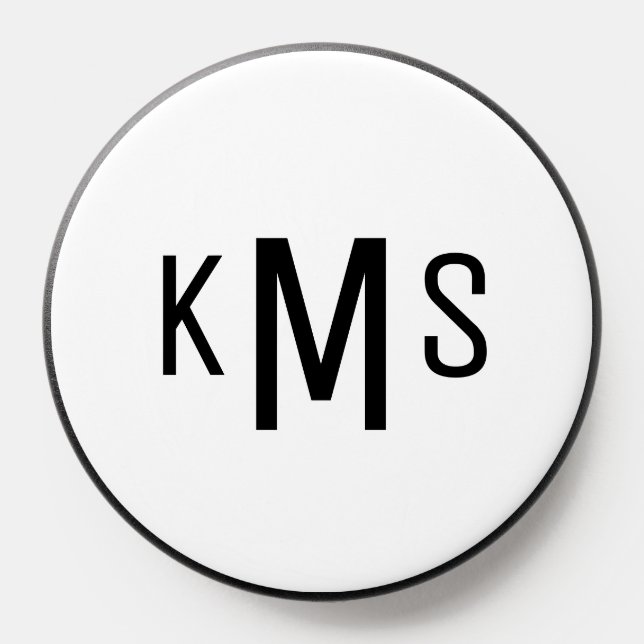 Modern Font Monogram  PopSocket (Popsocket)