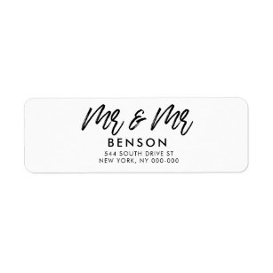 Gay Couple Return Address Labels | Zazzle