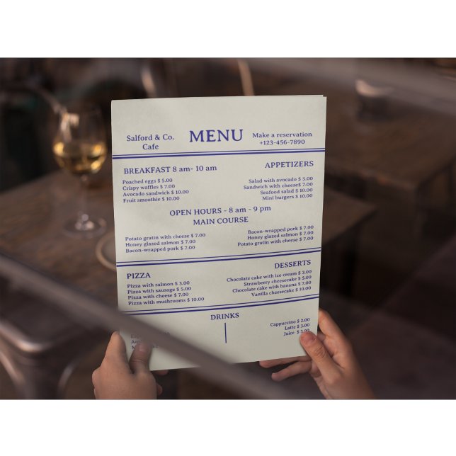 Modern Food Restaurant Cafe Menu Card (Creator Uploaded)