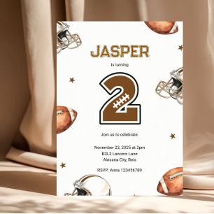 Modern Football 2nd Birthday Invitation