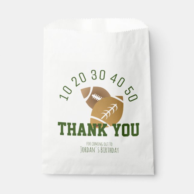 Modern Football Field  Favor Bag (Front)