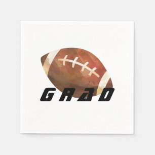 Modern Football Graduation Party Napkins