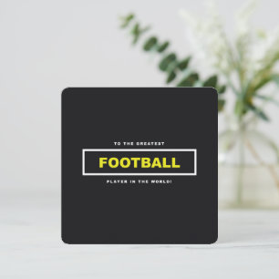 Modern Football Player Birthday Card! Card