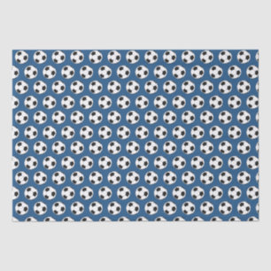 Modern Football Soccer Boy Birthday Kids Blue Tissue Paper