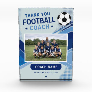 Modern Football Soccer Team Photo Coach Block