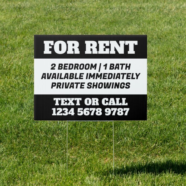 Modern For Rent Apartment Real Estate Agent Sign (Insitu)