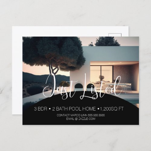 Modern For Sale Home Listed Business  Postcard