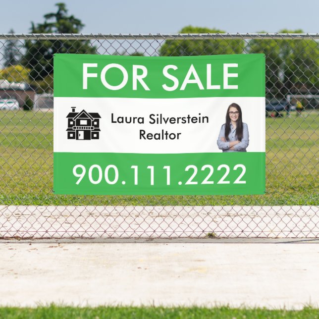 Modern For Sale Real Estate Agent Customizable Banner (Insitu)