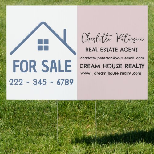 Modern For Sale Real Estate Yard   Sign