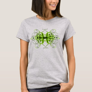 Modern Forest Green Celtic-Inspired Tribal Tattoo T-Shirt