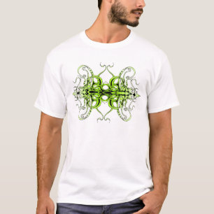 Modern Forest Green Celtic-Inspired Tribal Tattoo T-Shirt