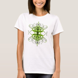 Modern Forest Green Celtic-Inspired Tribal Tattoo  T-Shirt