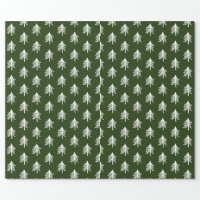 Elegant Forest Green Gold Foil Leaves Wrapping Paper