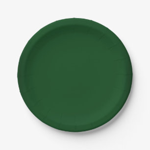 Modern Forest Green Customizable Paper Plates