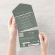 Modern Forest Green QR Code All In One Invitation | Zazzle