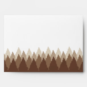 Modern Forest Range Woodland Wedding Envelope