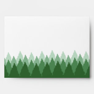 Modern Forest Range Woodland Wedding Envelope
