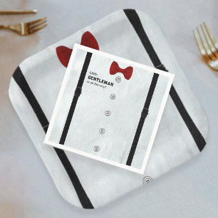 Modern Formal Little Gentleman Baby Shower Simple Napkins