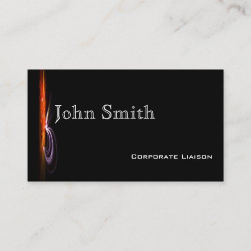 Modern Fountain Orange Standard Business Cards