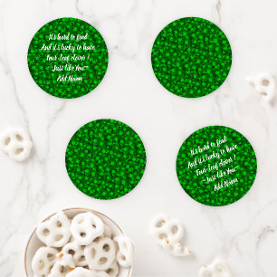 Modern Four Leaf Clover Floral Coaster Set