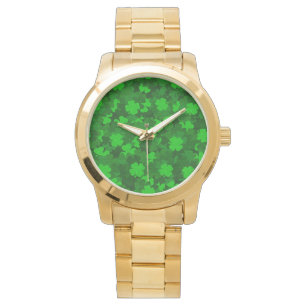 Modern Four Leaf Clover Floral Watch