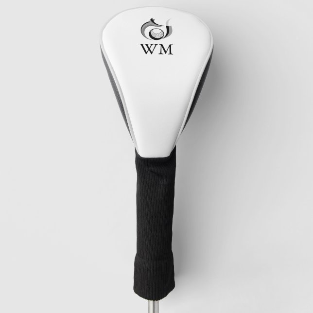 Modern Fox Golf Ball Personalized Monogram Head Cover (Front)