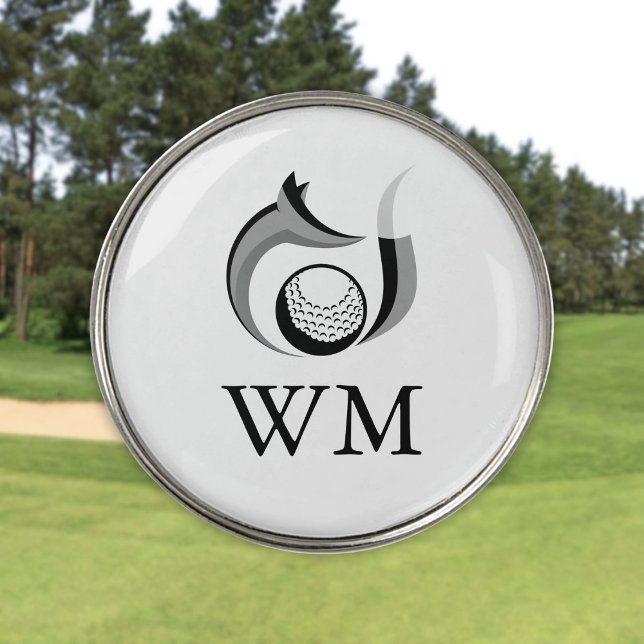 Modern Fox Personalized Monogram Golf Ball Marker (Modern Fox Personalized Monogram Golf Ball Marker)