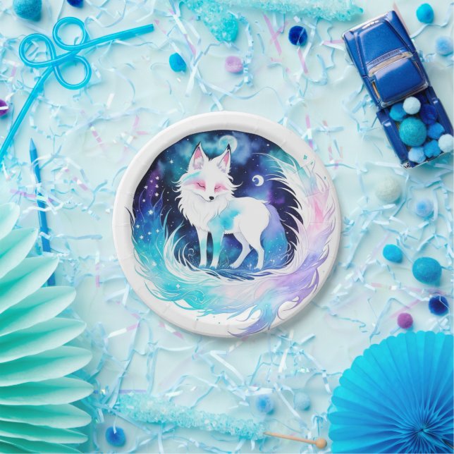Modern Fox Woodland Birthday Paper Plates (Party)