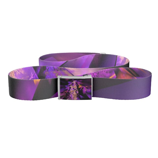 Modern fractal in black and purple belt (Zig-Zag)