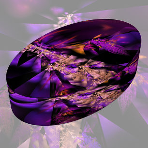 Modern fractal in black and purple paperweight