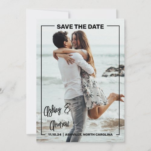 Modern Frame Photo Save The Date