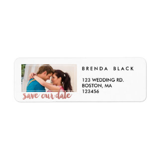 Modern Frame | Photo Save the Date Address Labels